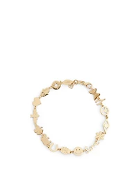 14K Gold Tiny Pure Link Bracelet
