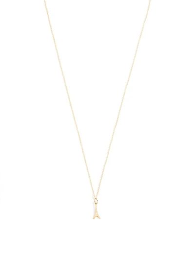 14K Gold Tiny Eiffel Tower Pendant Necklace