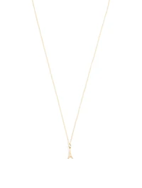 14K Gold Tiny Eiffel Tower Pendant Necklace