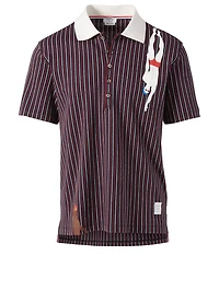 Swimmer Polo Shirt Pinstripe