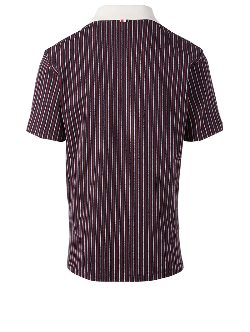 Swimmer Polo Shirt Pinstripe