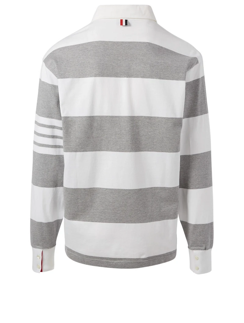 Four Bar Rugby Polo Shirt Stripe