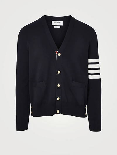 Cotton Four-Bar Cardigan