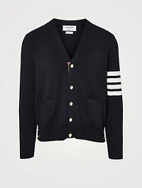 Cotton Four-Bar Cardigan