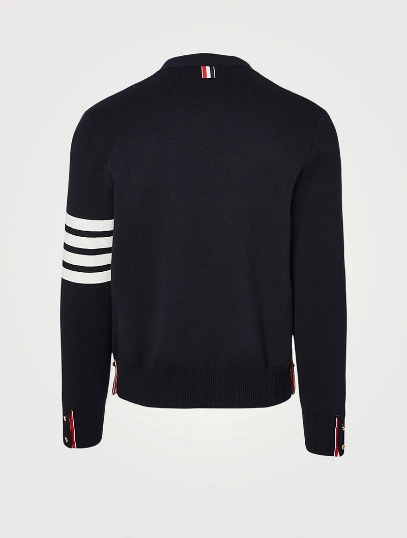 Cotton Four-Bar Cardigan