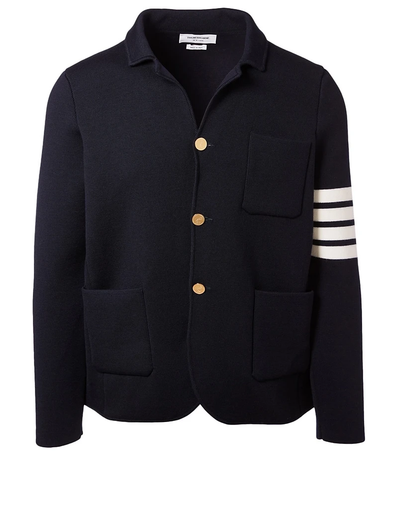 Four Bar Wool-Blend Sport Jacket