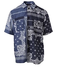 Short Sleeve Shirt Bandana Print