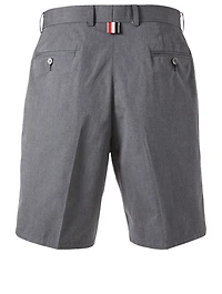 Unconstructed Wool Shorts With Side Stripe