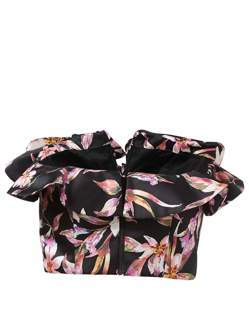 Bevin Bustier Top Floral Print