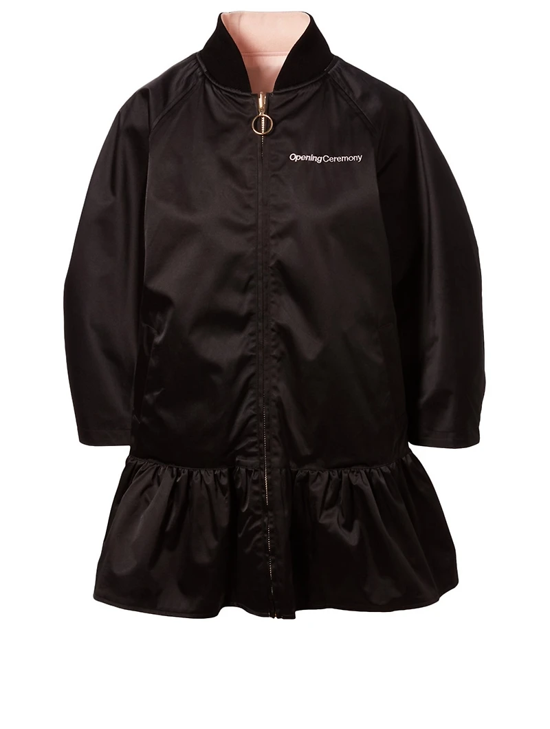 Reversible Peplum Bomber Jacket