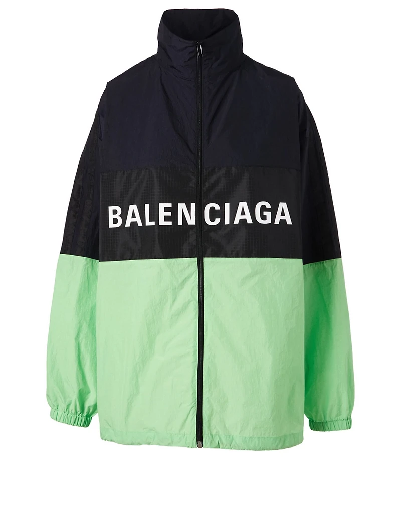 Colourblock Nylon Logo Jacket
