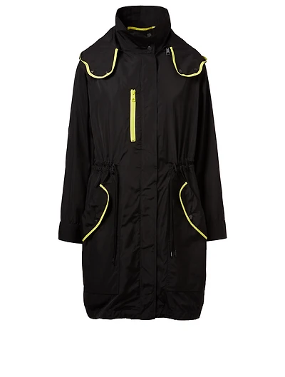 Two-Tone Windbreaker Coat