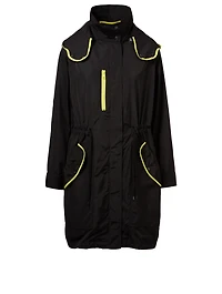 Two-Tone Windbreaker Coat