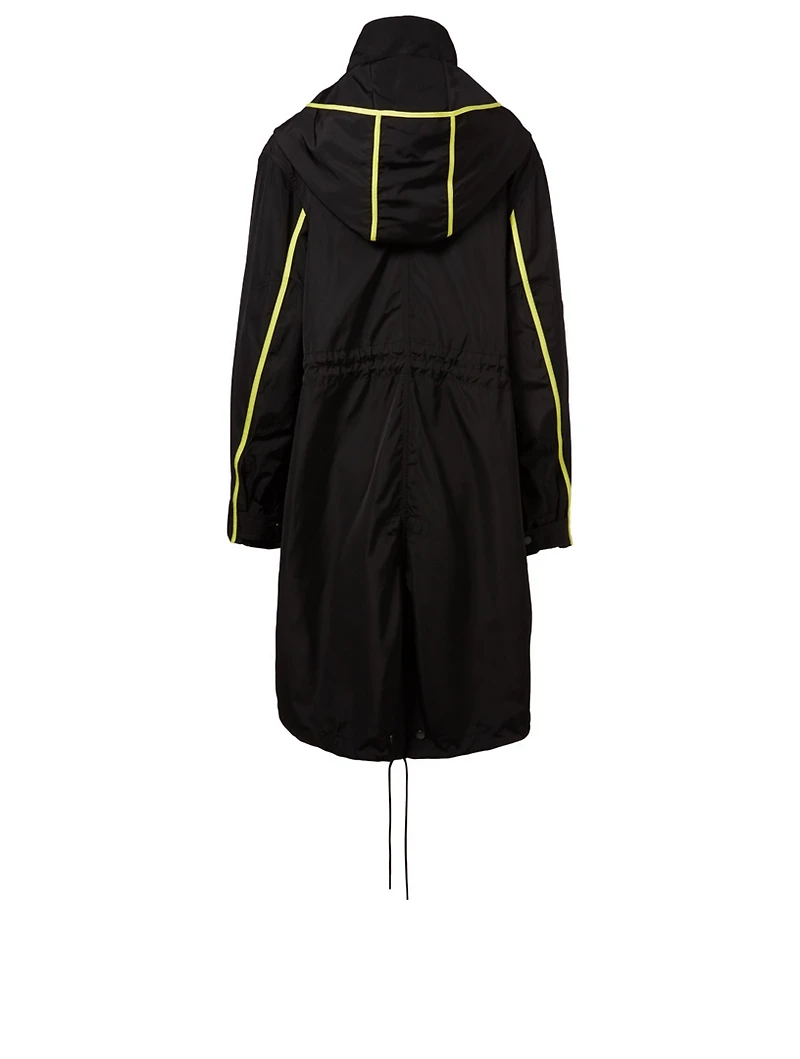 Two-Tone Windbreaker Coat