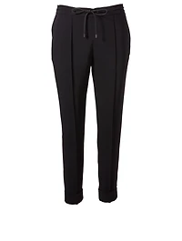 Pintucked Drawstring Pants