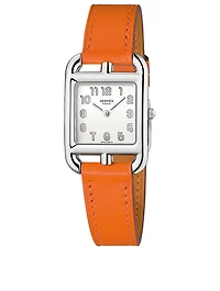 Small Cape Cod Steel Leather Strap Watch