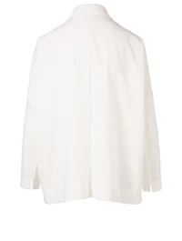 Button-Up Shirt With Pleated Collar