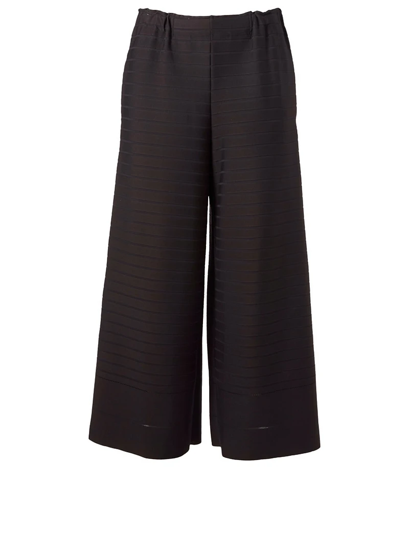 Woody Ripple Wide-Leg Pants