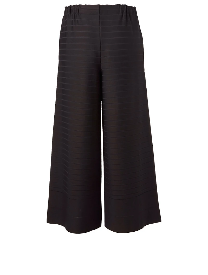 Woody Ripple Wide-Leg Pants