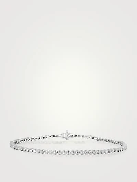 14K White Gold Diamond Bezel Eternity Bracelet