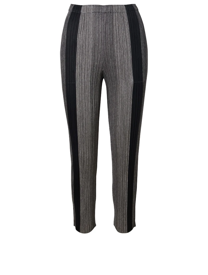 Log Bounce Pleated Pants Stripe