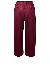 Double Face Pleated Wide-Leg Pants
