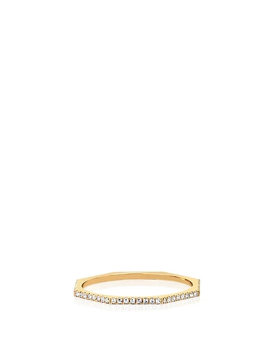 14K Gold Octagon Ring With Diamonds