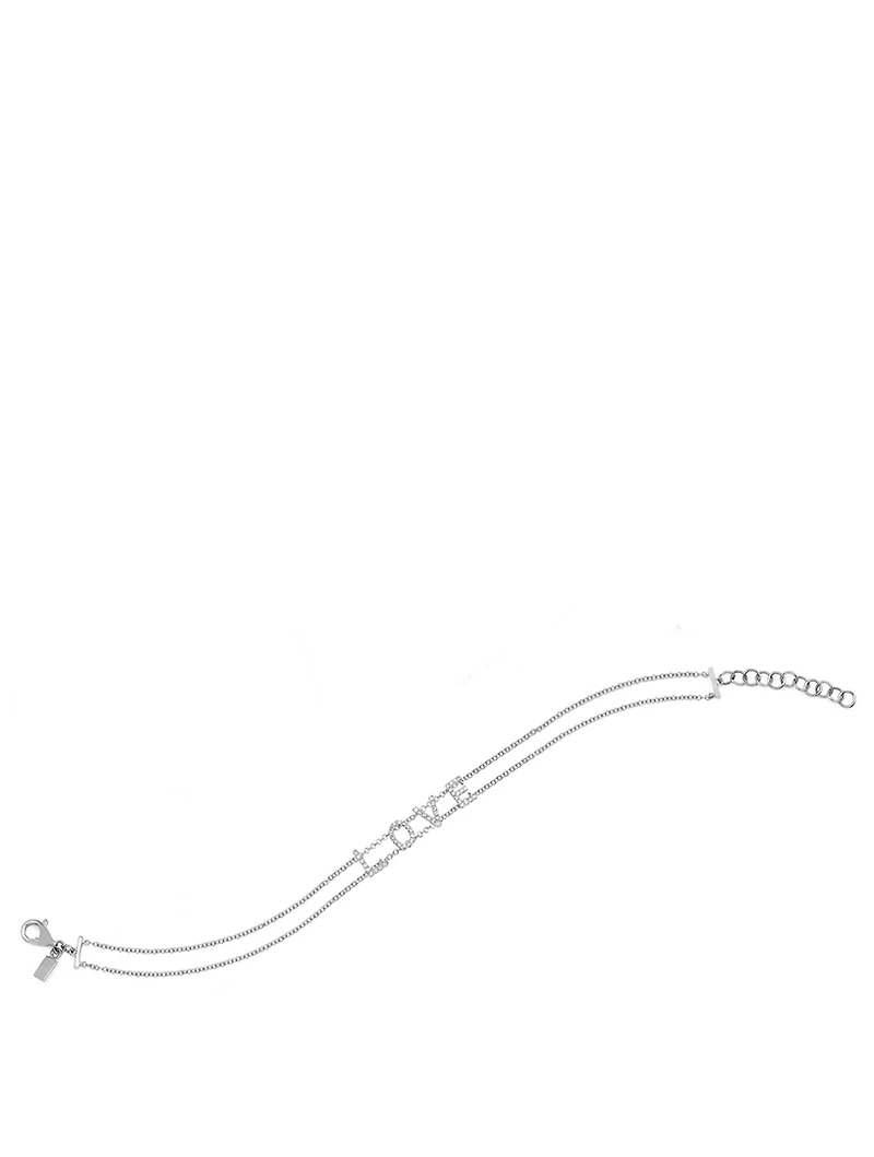 14K White Gold Love Bracelet With Diamonds