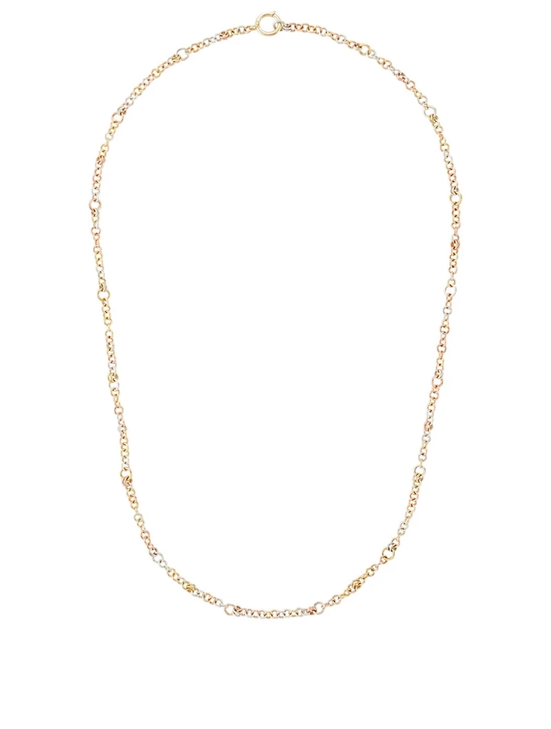 Gravity Chain 18K Gold And Silver Chain Necklace
