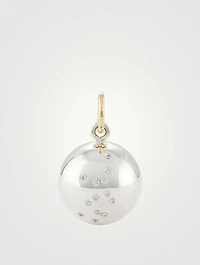 Mars Virgo Yellow Gold And Silver Pendant