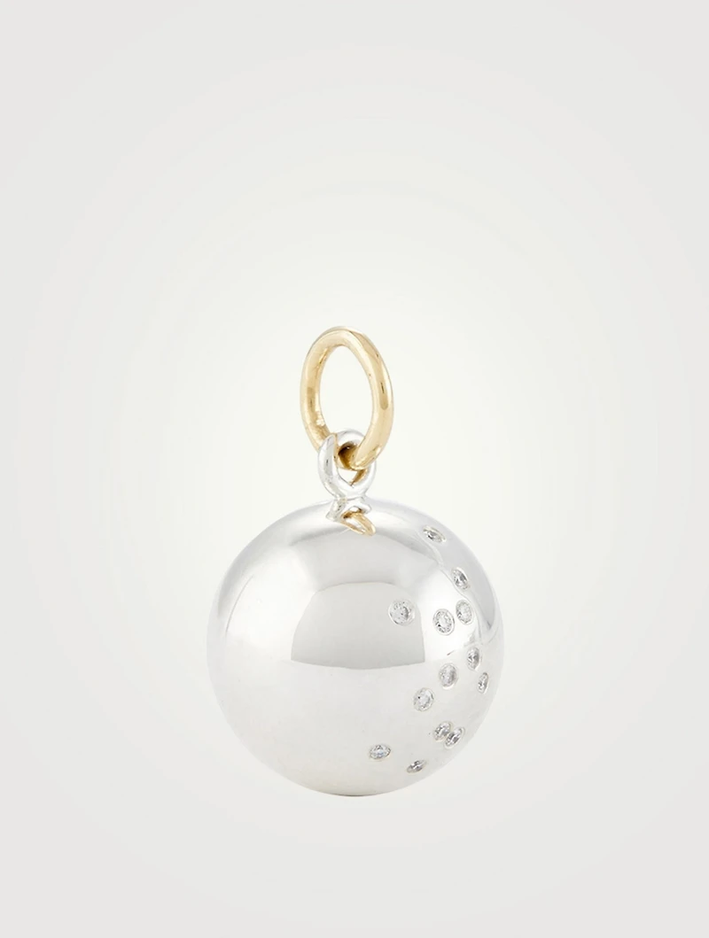 Mars Virgo Yellow Gold And Silver Pendant