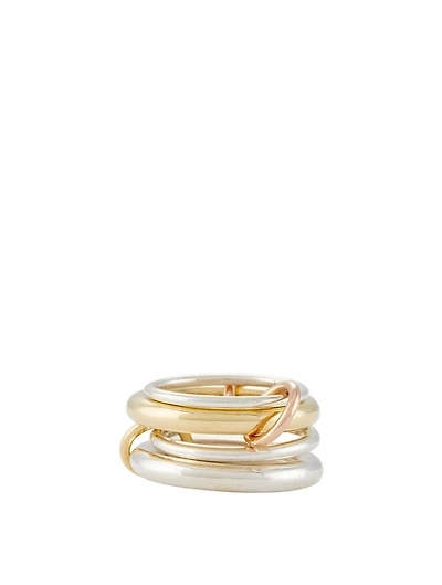Cici 18K Gold And Silver Linked Ring