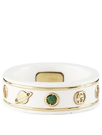 Icon 18K Gold Ring With Gemstones