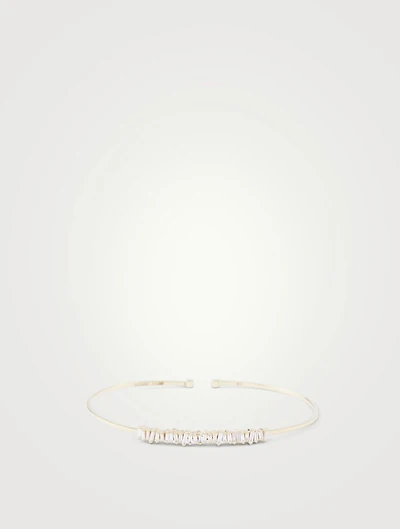 Fireworks 18K Gold Bangle Cuff Bracelet With Diamonds