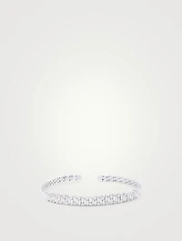 Fireworks 18K White Gold Bangle Bracelet With Diamonds