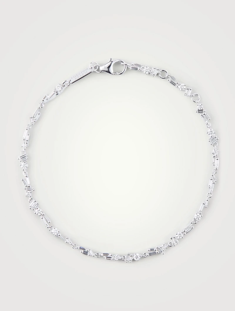 Fireworks 18K White Gold Bracelet With Diamonds