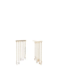 Fireworks 18K Gold Fringe Earrings With Diamonds