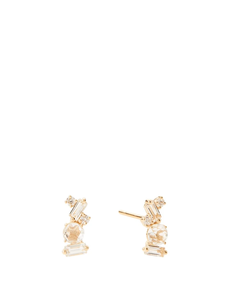 Bloom 14K Gold Stud Earrings