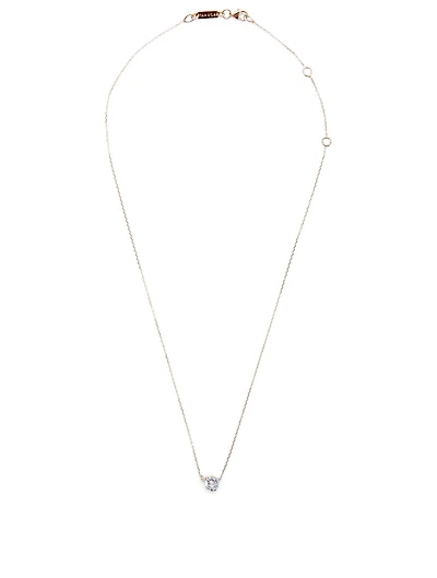 14K Gold Three-Way Hexagon Pendant Necklace With Blue Topaz And Diamond