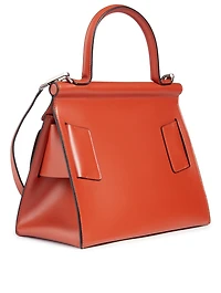 Karl Leather Top Handle Bag