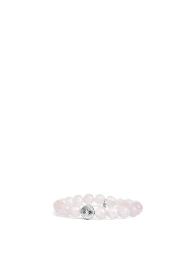 Bohème Sterling Silver Vintage Star Rose Quartz Bracelet With Topaz