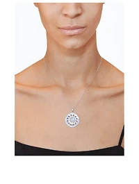 Aztec Sterling Silver Mayan Necklace With Rainbow Moonstone