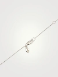Cléo Sterling Silver Floating Geometric Crew Necklace With White Sapphire