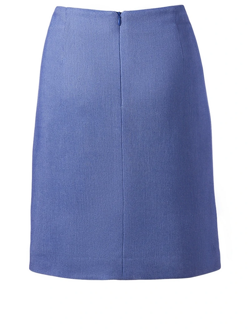 Wool-Blend Pencil Skirt