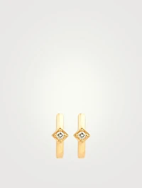 Mini Cléo 14K Gold Huggie Hoop Earrings With Diamonds