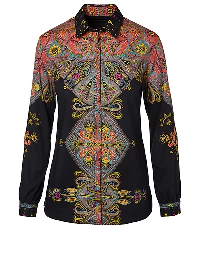 Button-Up Shirt Paisley Print