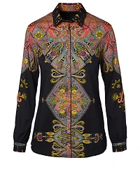 Button-Up Shirt Paisley Print