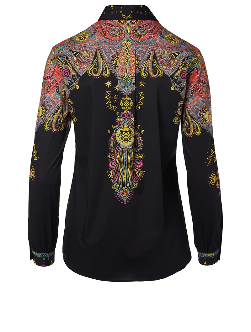 Button-Up Shirt Paisley Print