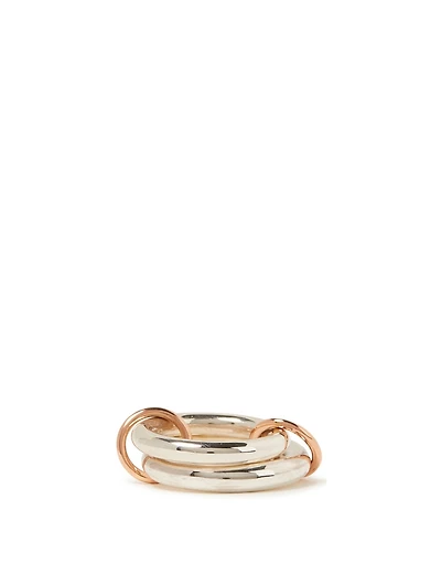 Virgo Sterling Silver And 18K Rose Gold Stacked Ring