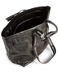 Leather Tote Bag With Logo Straps